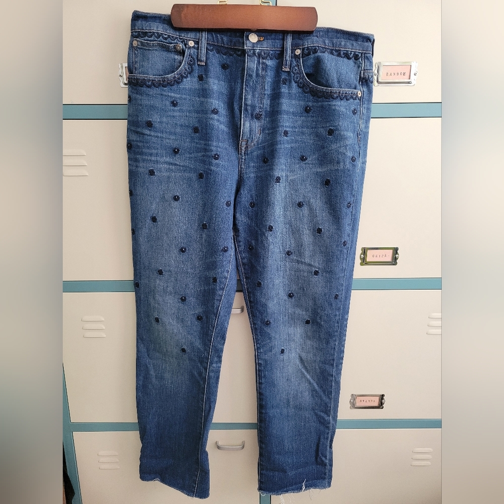 Madewell embroidered jeans